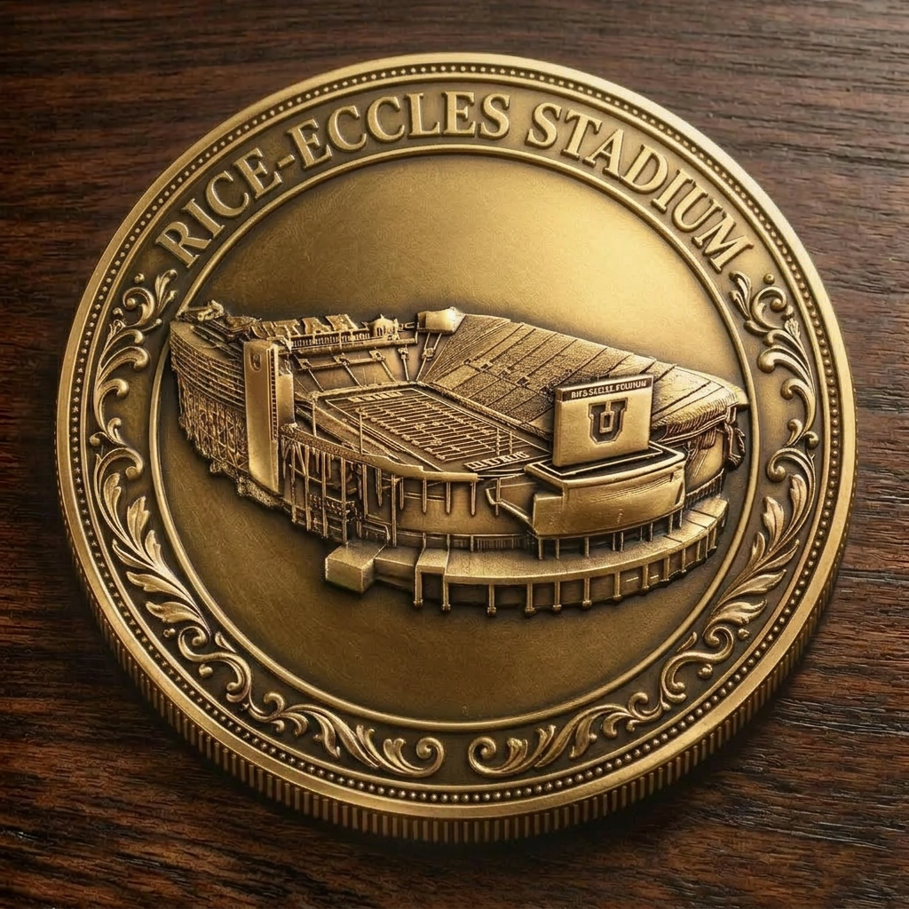 Custom Stadium Commemorative Coin Rice-Eccles Stadium - Utah Utes football, College Football Commemorative Coin