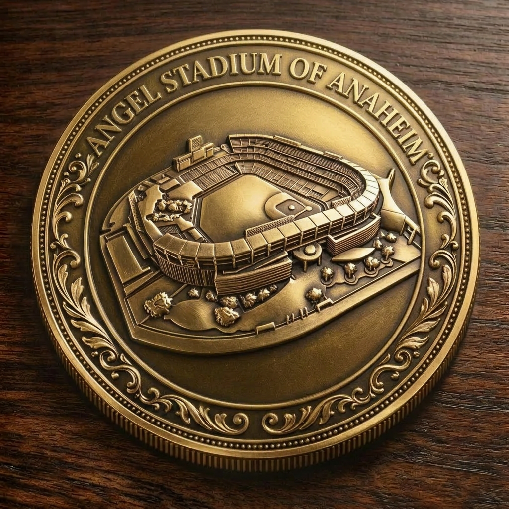 Custom Stadium Commemorative Coin Angel Stadium of Anaheim - Los Angeles Angels baseball Commemorative Coin