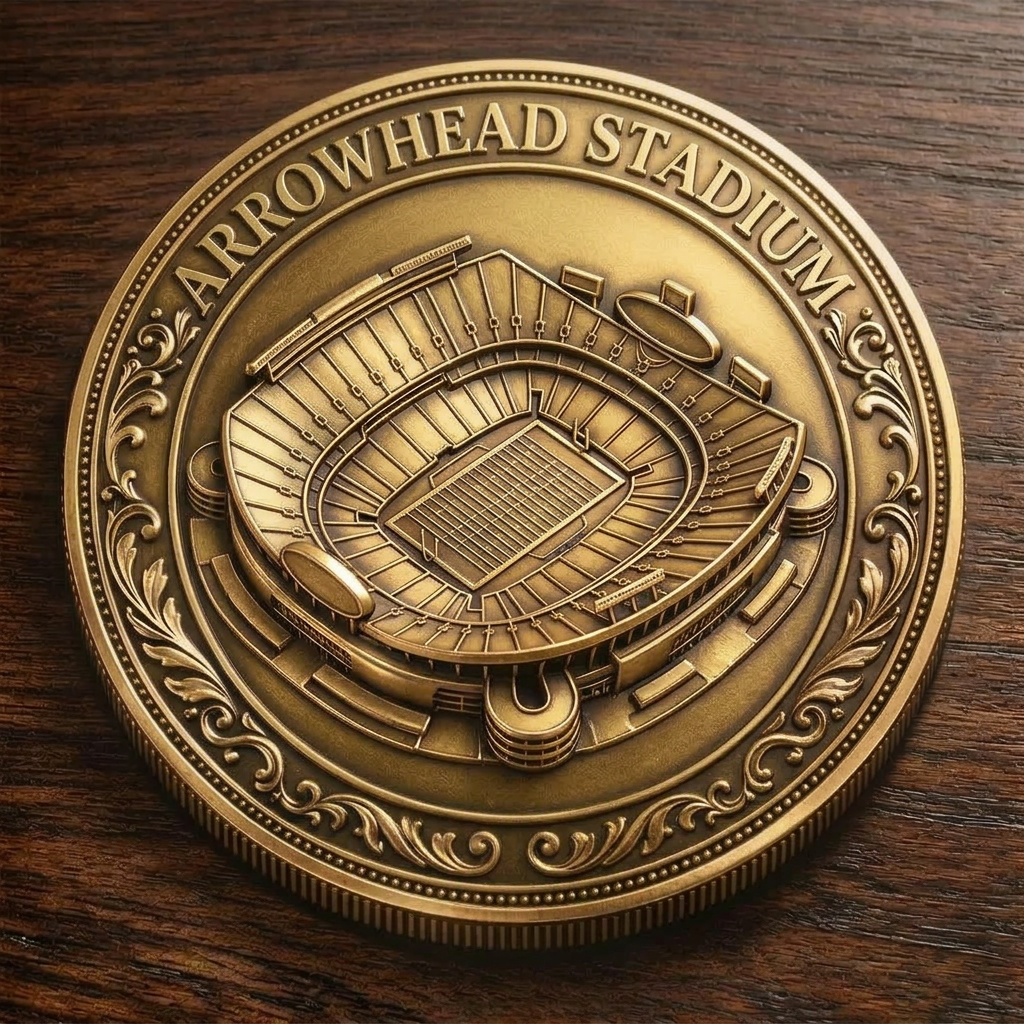 Custom Stadium Commemorative Coin Arrowhead Stadium - Kansas City Chiefs football Commemorative Coin