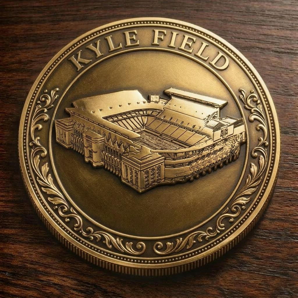 Custom Stadium Commemorative Coin Kyle Field Stadium,College Football Commemorative Coin