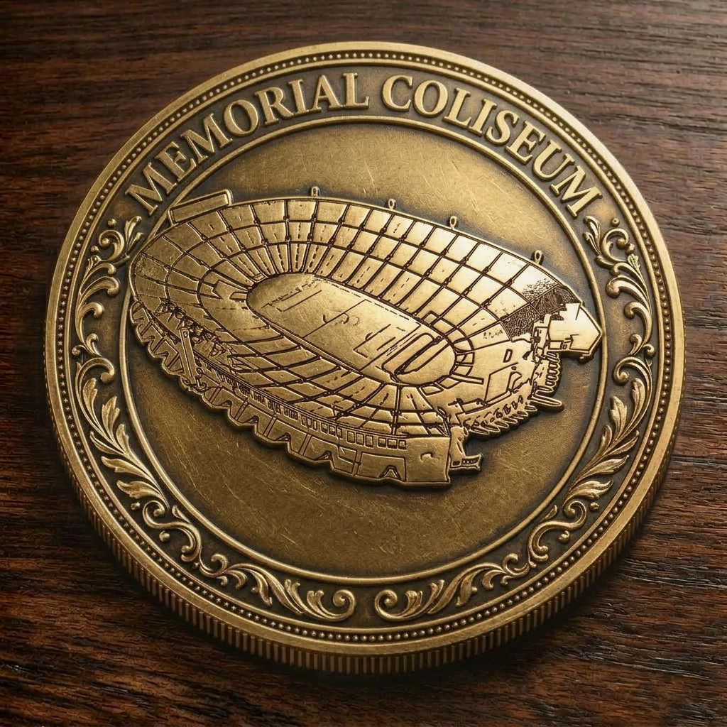 Custom Stadium Commemorative Coin Memorial Coliseum - Portland Pilots football, College Football Commemorative Coin