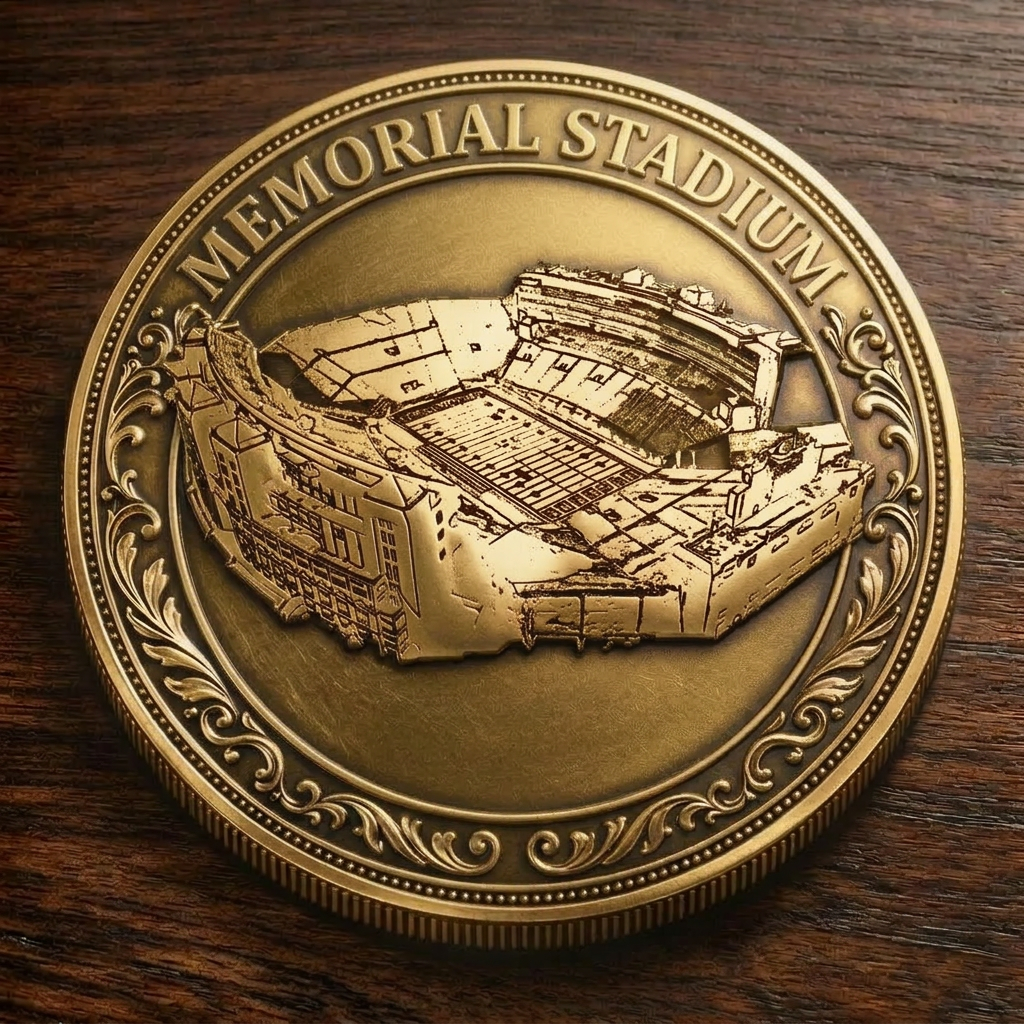 Custom Stadium Commemorative Coin Memorial Stadium - Nebraska Cornhuskers football, College Football Commemorative Coin