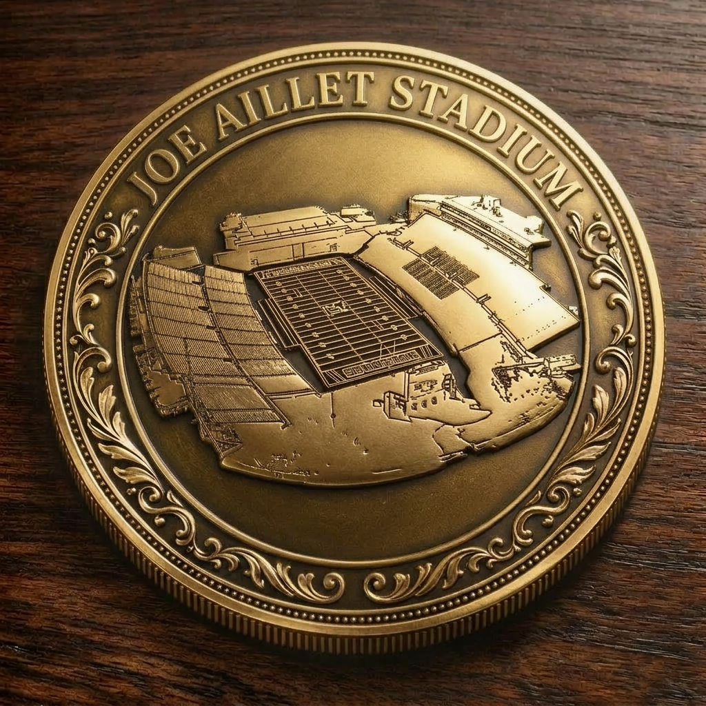 Custom Stadium Commemorative Coin JOE AILLET STADIUM  College Football Commemorative Coin