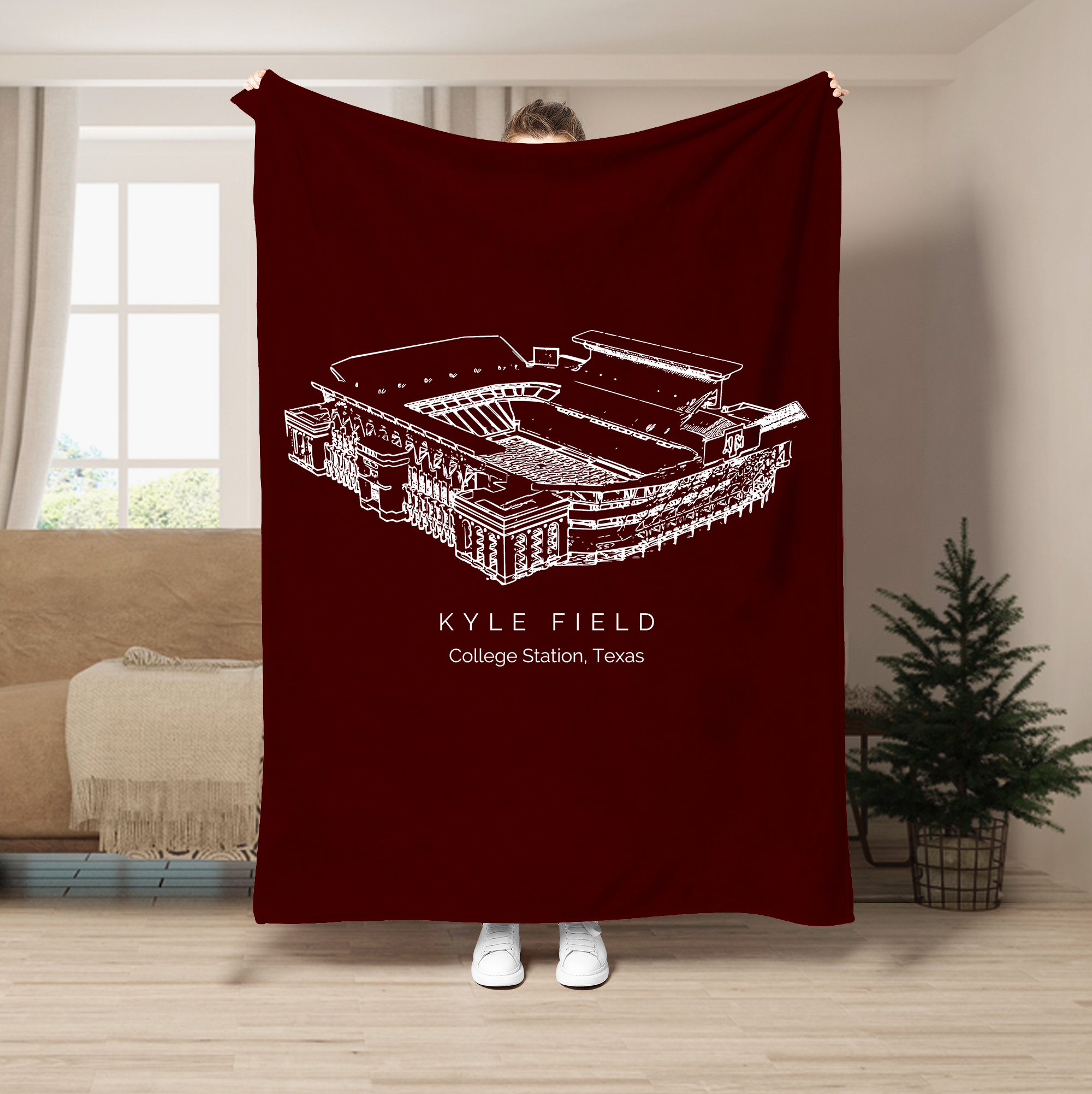 Custom Stadium Blanket Kyle Field - Texas A&M Aggies football, College Football Stadium Blanket