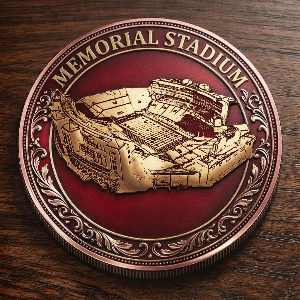 Custom Stadium Commemorative Coin Memorial Stadium - Nebraska Cornhusk ...