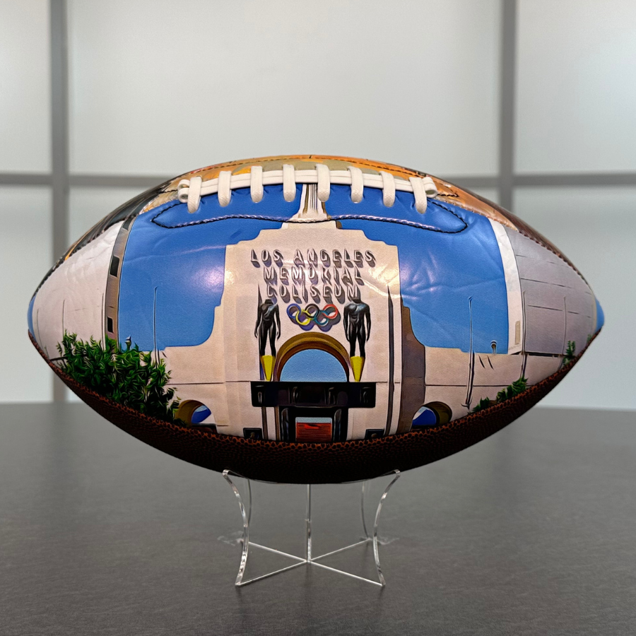 Memorial Colesium Football University Series | Custom Footballs for a College Football Fan