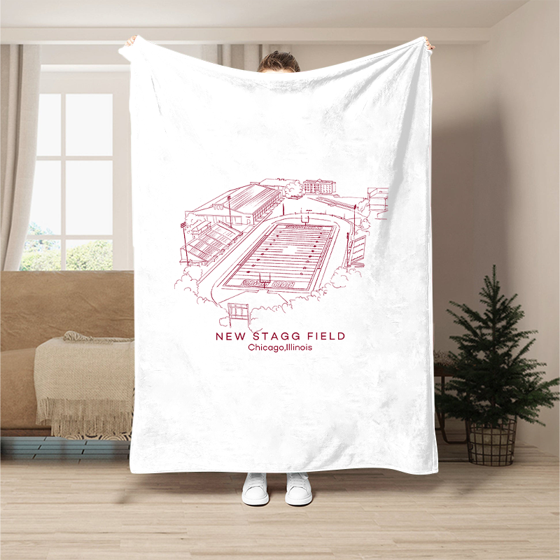 Custom Stadium Blanket Stagg Field- Chicago Maroons football,College Football Blanket