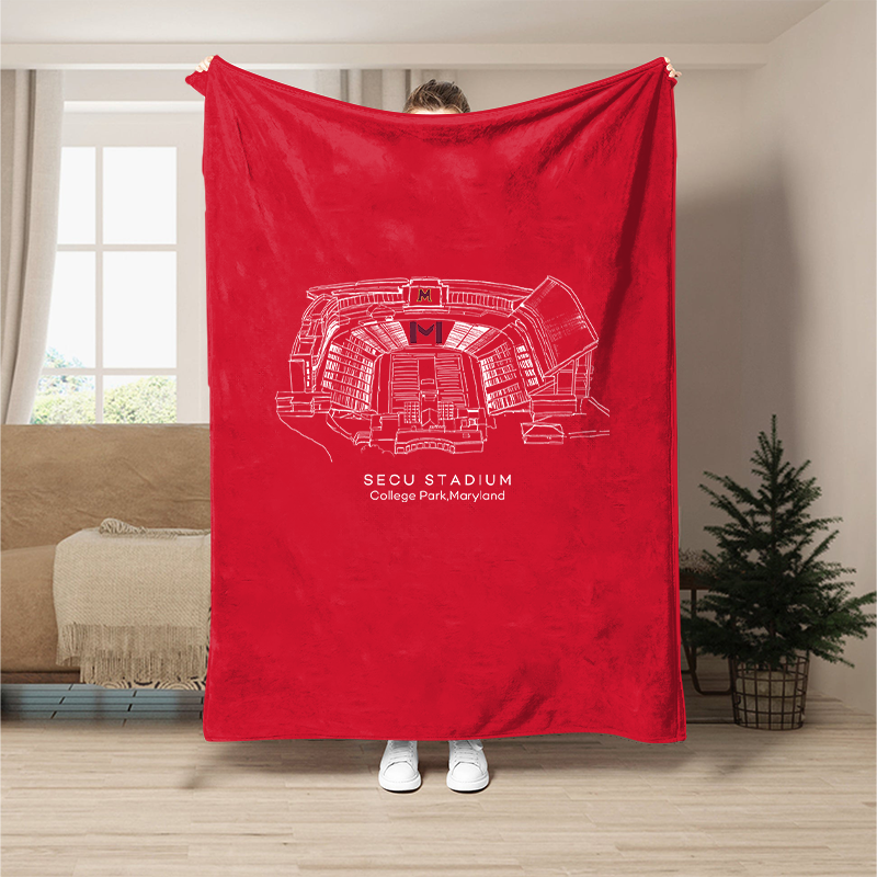 Custom Stadium Blanket SECU Stadium-Maryland Terrapins football,College Football Blanket