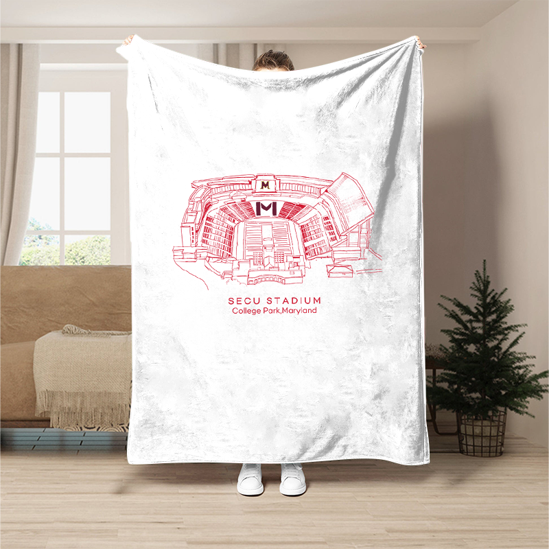 Custom Stadium Blanket SECU Stadium-Maryland Terrapins football,College Football Blanket