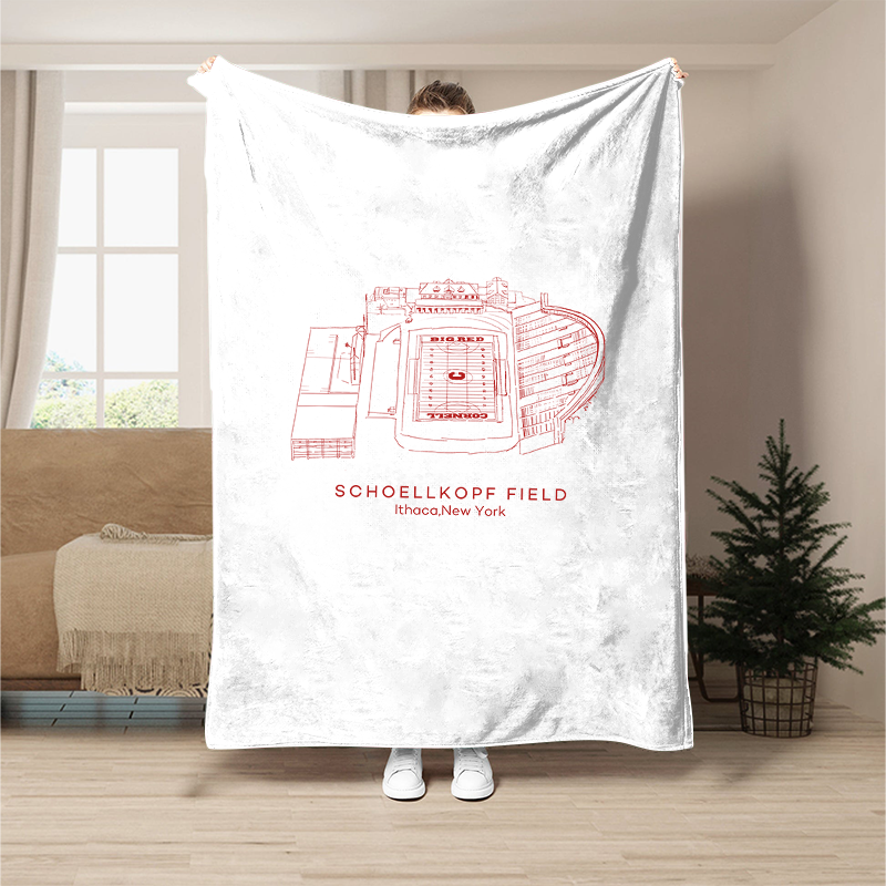 Custom Stadium Blanket Schoellkopf Field-Cornell Big Red football,College Football Blanket