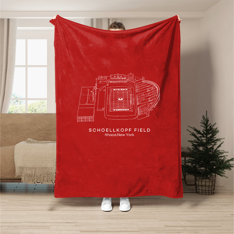 Custom Stadium Blanket Schoellkopf Field-Cornell Big Red football,College Football Blanket