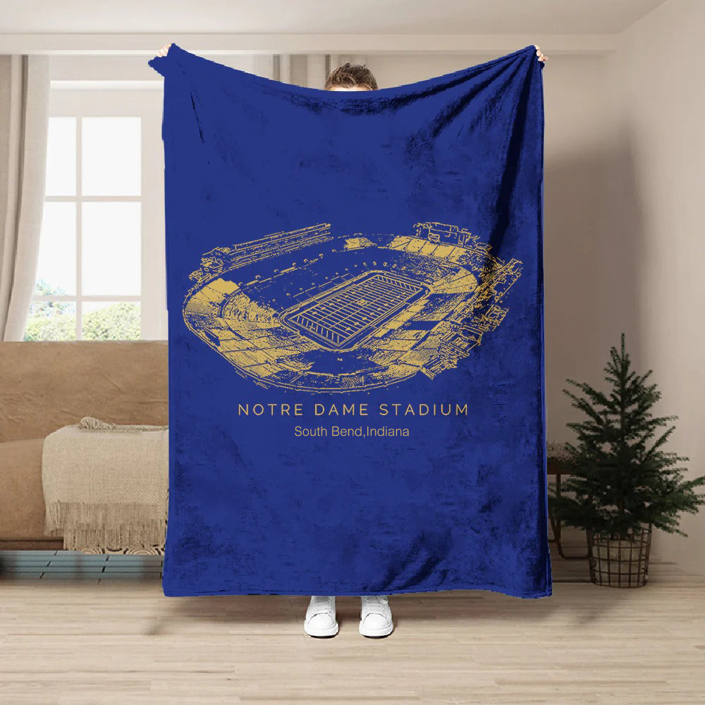 Custom Stadium Blanket Notre Dame Stadium - Notre Dame Fighting Irish football,College Football Blanket