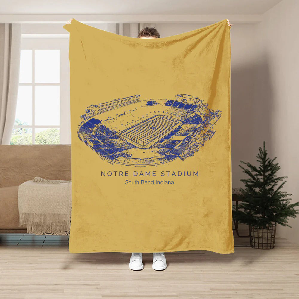 Custom Stadium Blanket Notre Dame Stadium - Notre Dame Fighting Irish football,College Football Blanket