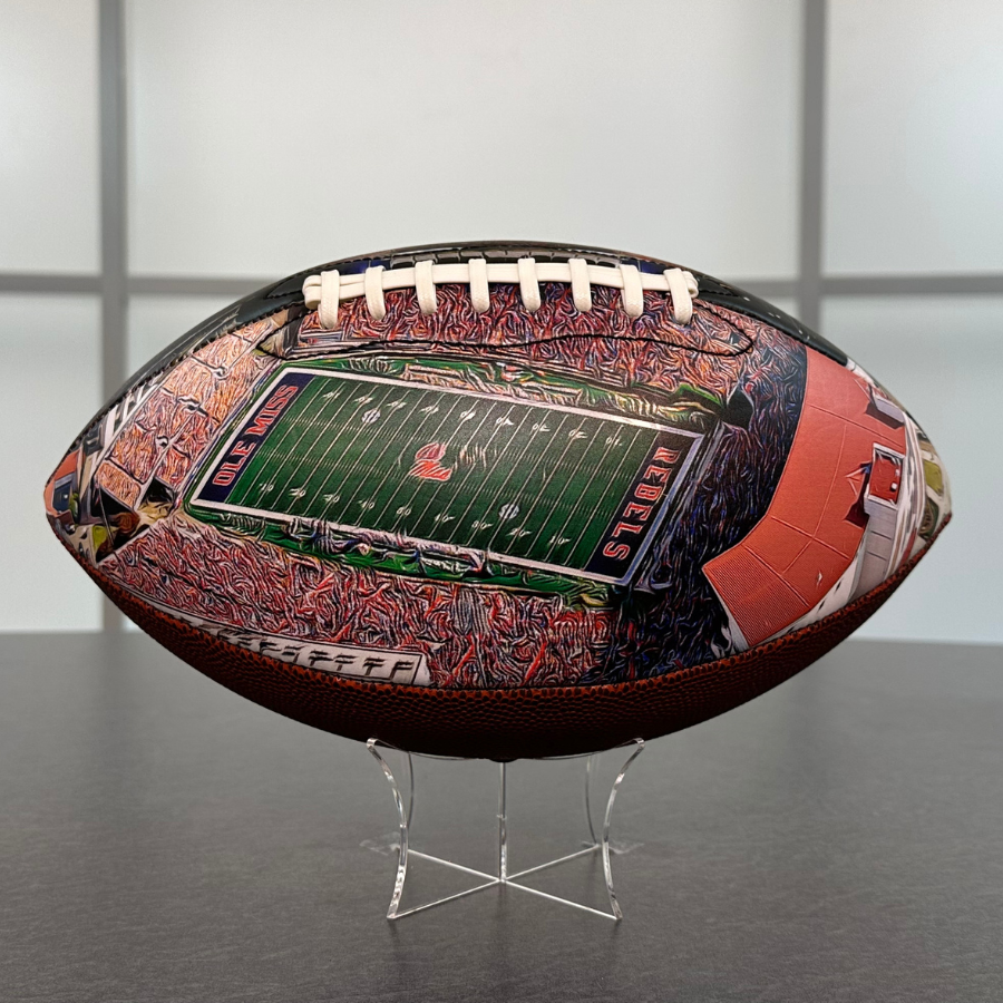 Vaught Hemingway Stadium Football University Series | Custom Footballs for a College Football Fan