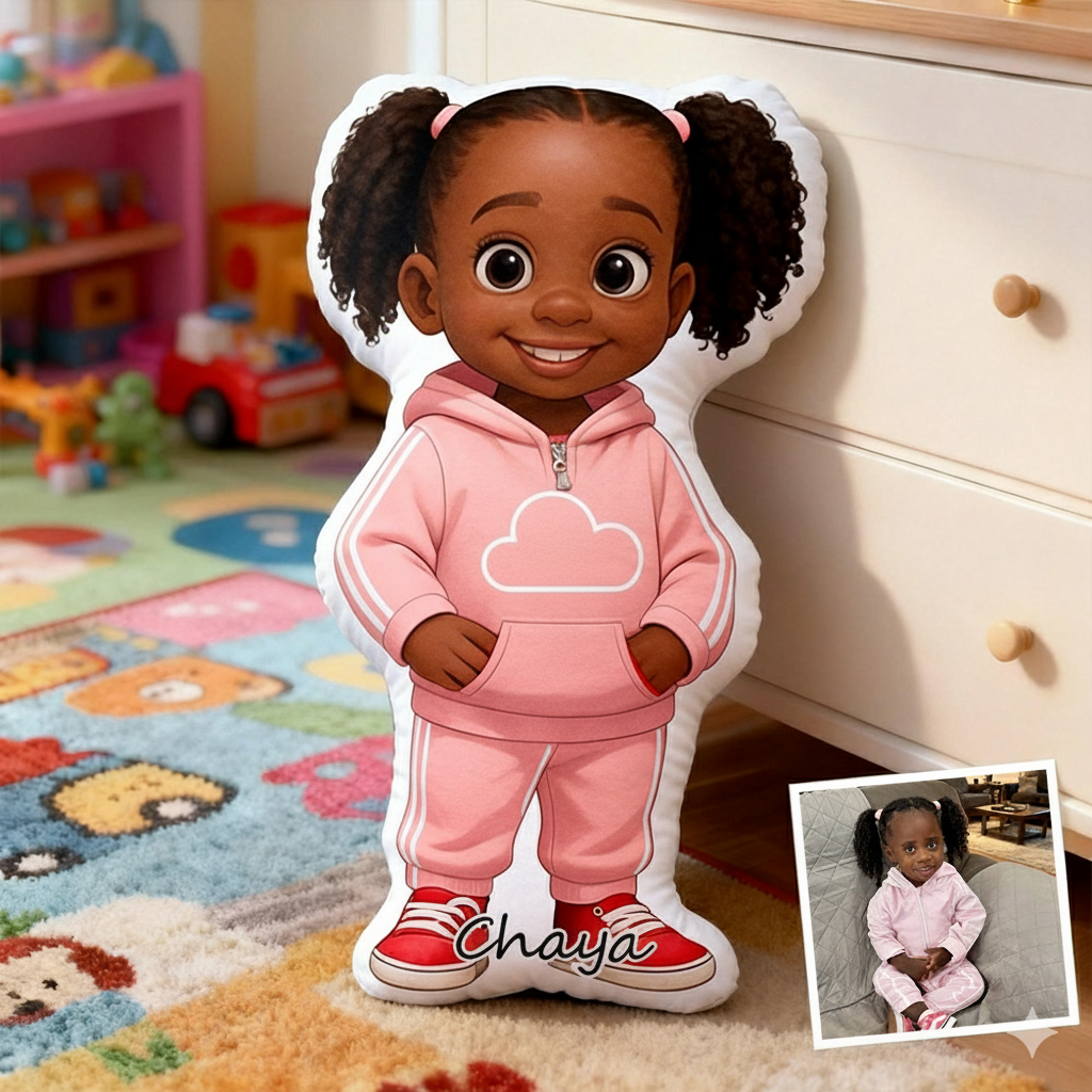 Custom Cartoon Pillow Dolls – Personalized Doll That Looks Like You | Mini Me Pillow With Face or Name For Family For Christmas For Kid