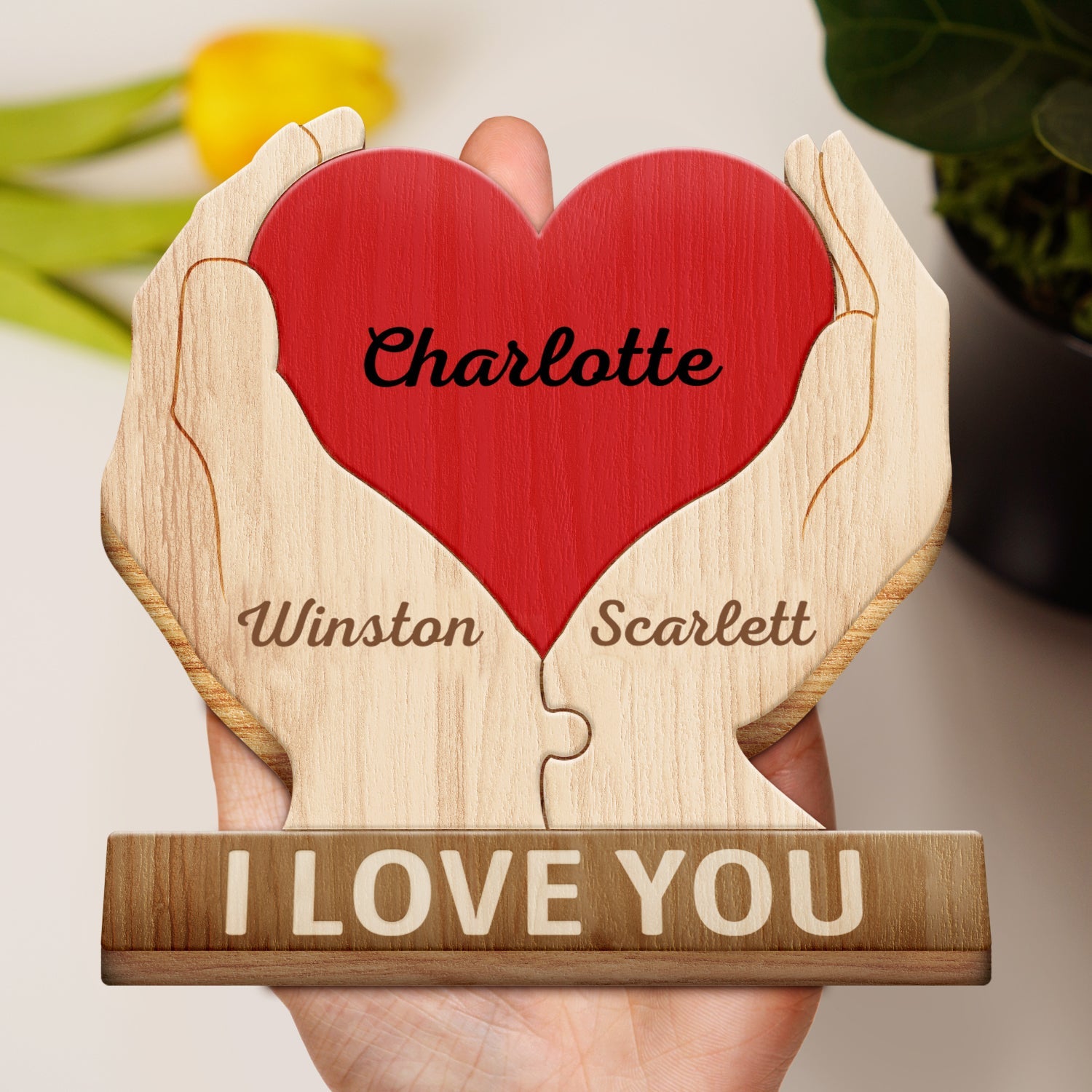 Together Forever Family Hands - Personalized Puzzle Wooden Family - Mother's Day Gift