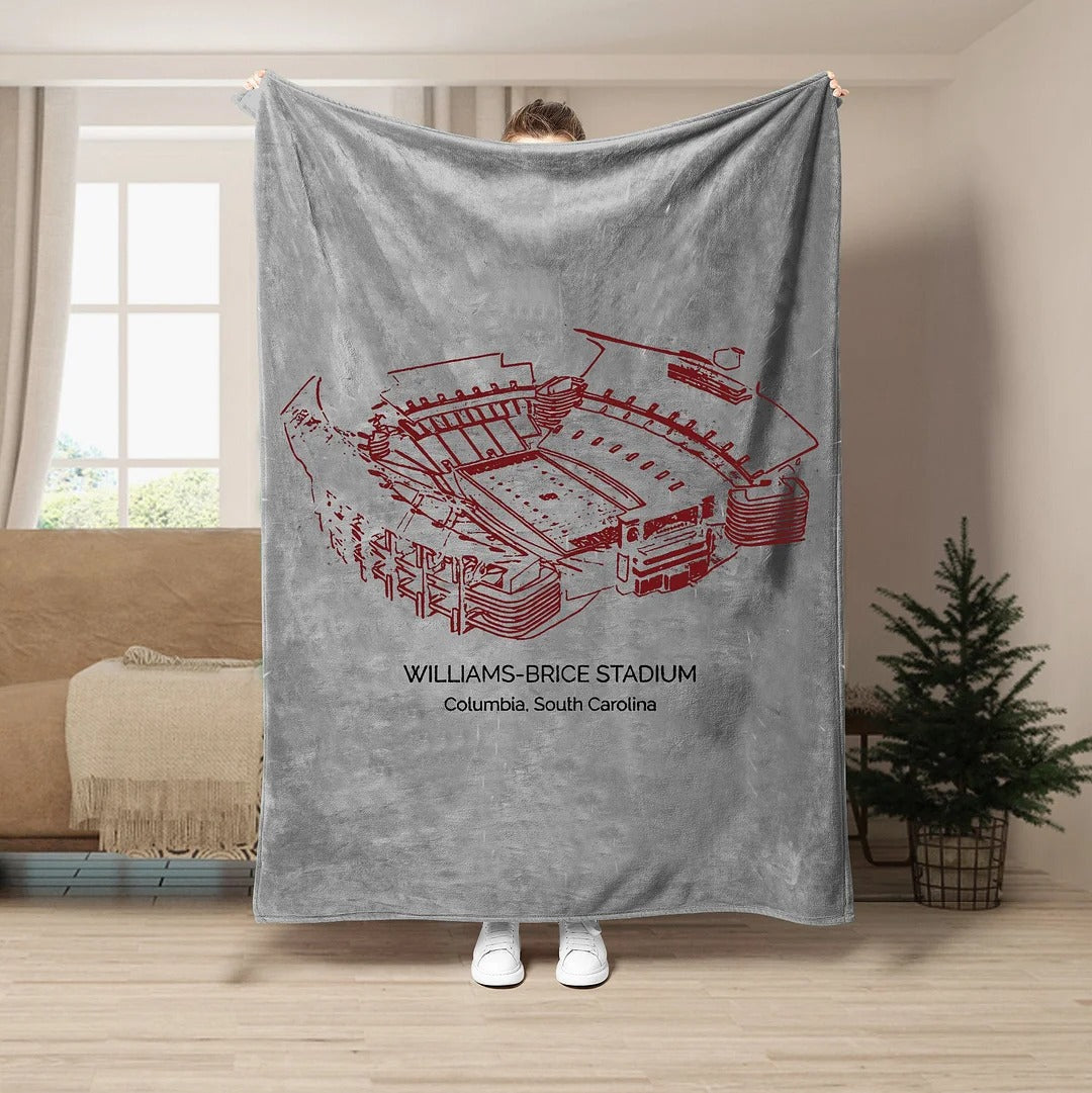 Custom Stadium Blanket Williams–Brice Stadium - College Football Blanket,South Carolina Gamecocks football