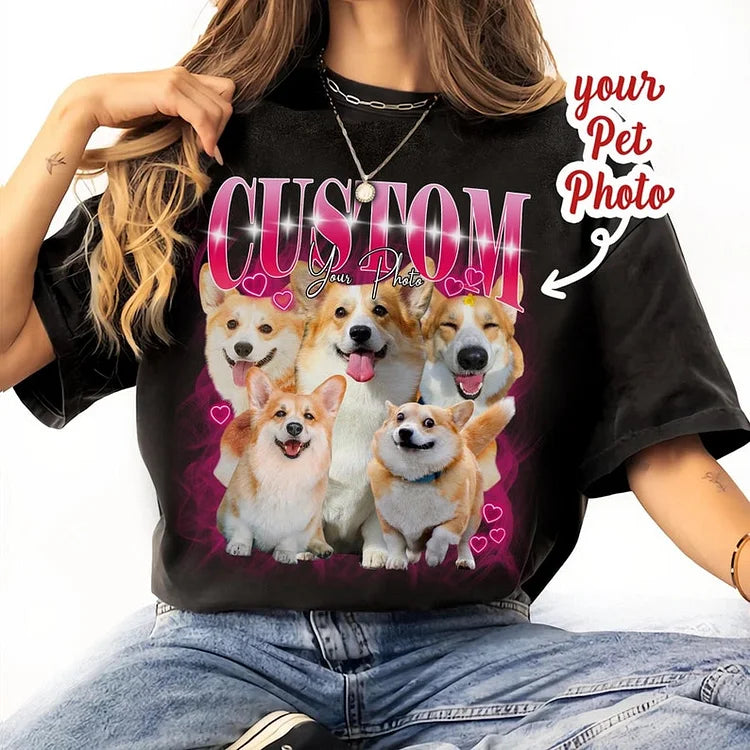 Custom Your Own Bootleg Rap Unisex T-Shirt Sweatshirt Hoodie, Retro Vintage Graphic 90 Shirt | for Pet Lover
