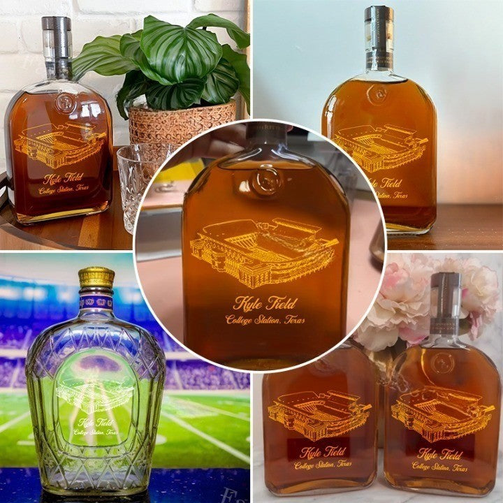Custom Kyle Field Stadium Whiskey Bottles-Gifts For Sports Lovers