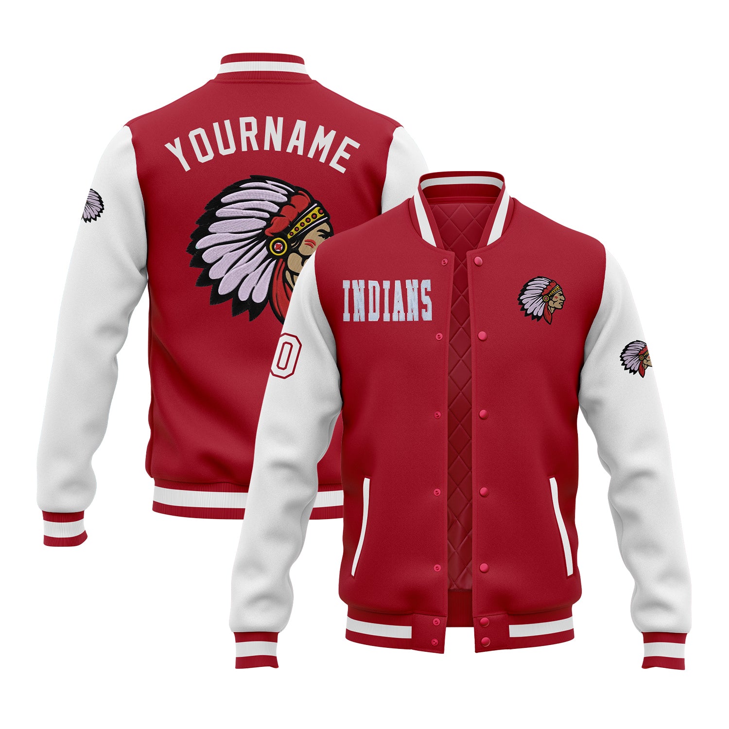 Custom Glitter Embroidered Two Tone Varsity Letterman Football Team Jacket