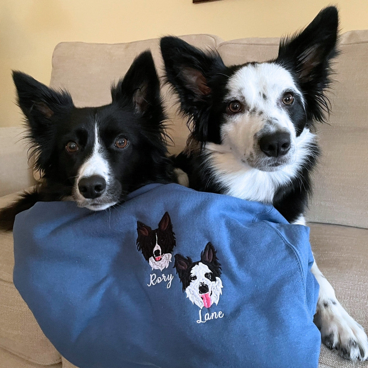 Custom Dog Embroidered Sweatshirt | Embroidered Dog Love Gift Sweatshirt | Gifts for Pet Lovers