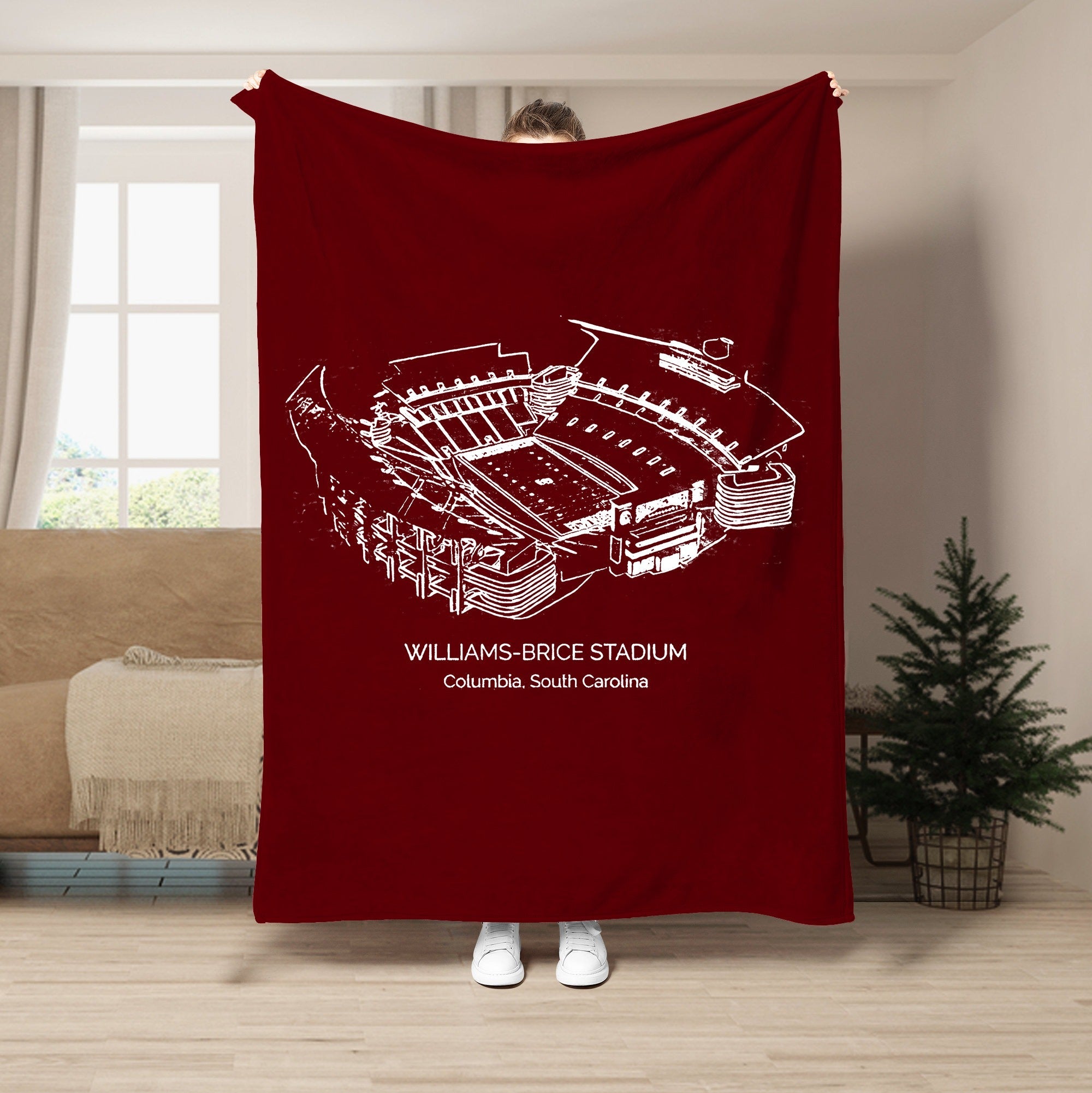 Custom Stadium Blanket Williams–Brice Stadium - College Football Blanket,South Carolina Gamecocks football