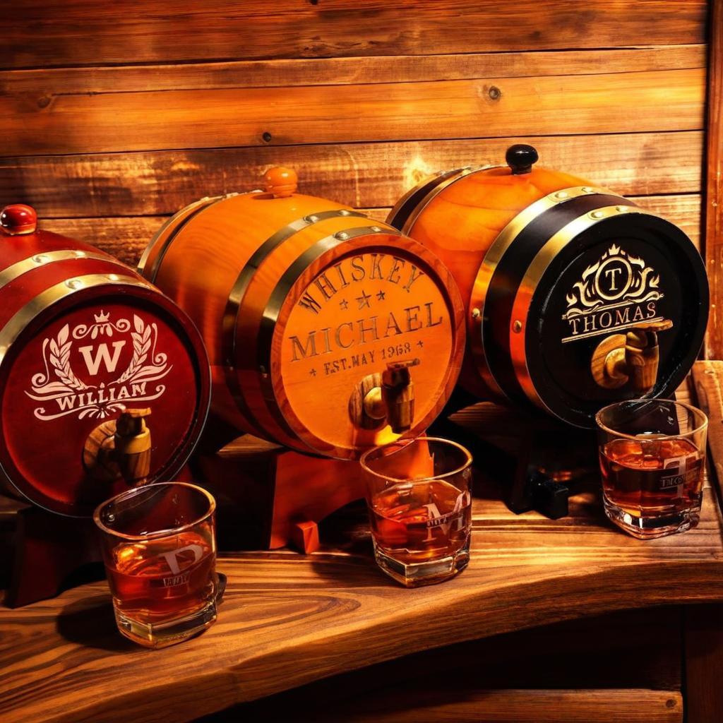 Personalized Engraving Mini Wooden Whiskey Barrel 3L | Wedding Gift | Groomsmen Gift | Dad Gift