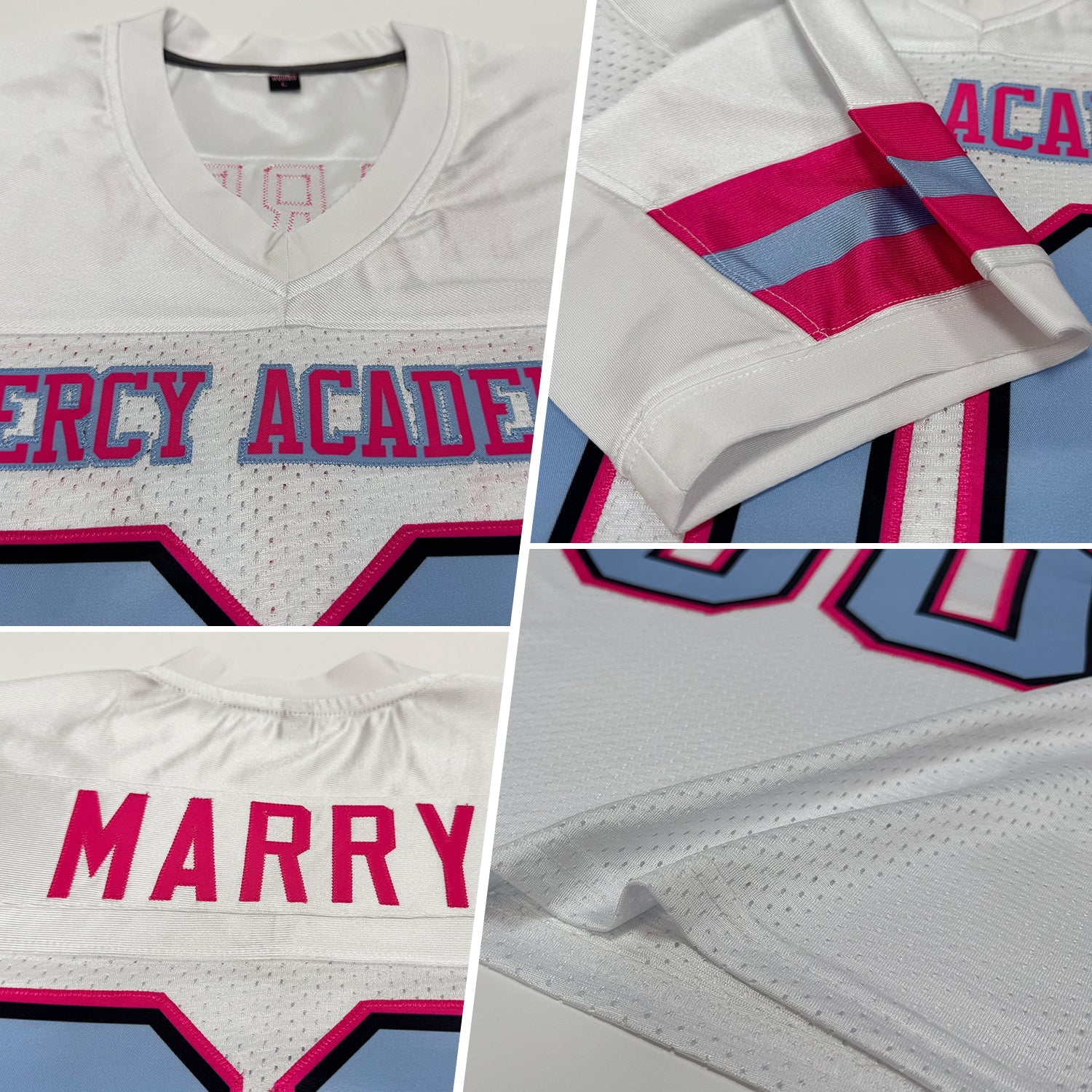 Custom Black White-Gold Mesh Classic Style Authentic Sports Football Jersey
