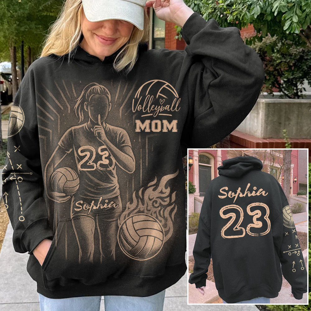 Personalized Bleach Style Volleyball Shirt For Volleyball Mom