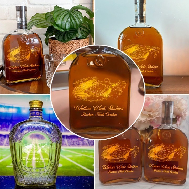 Custom Wallace Wade Stadium Whiskey Bottles-Gifts For Sports Lovers
