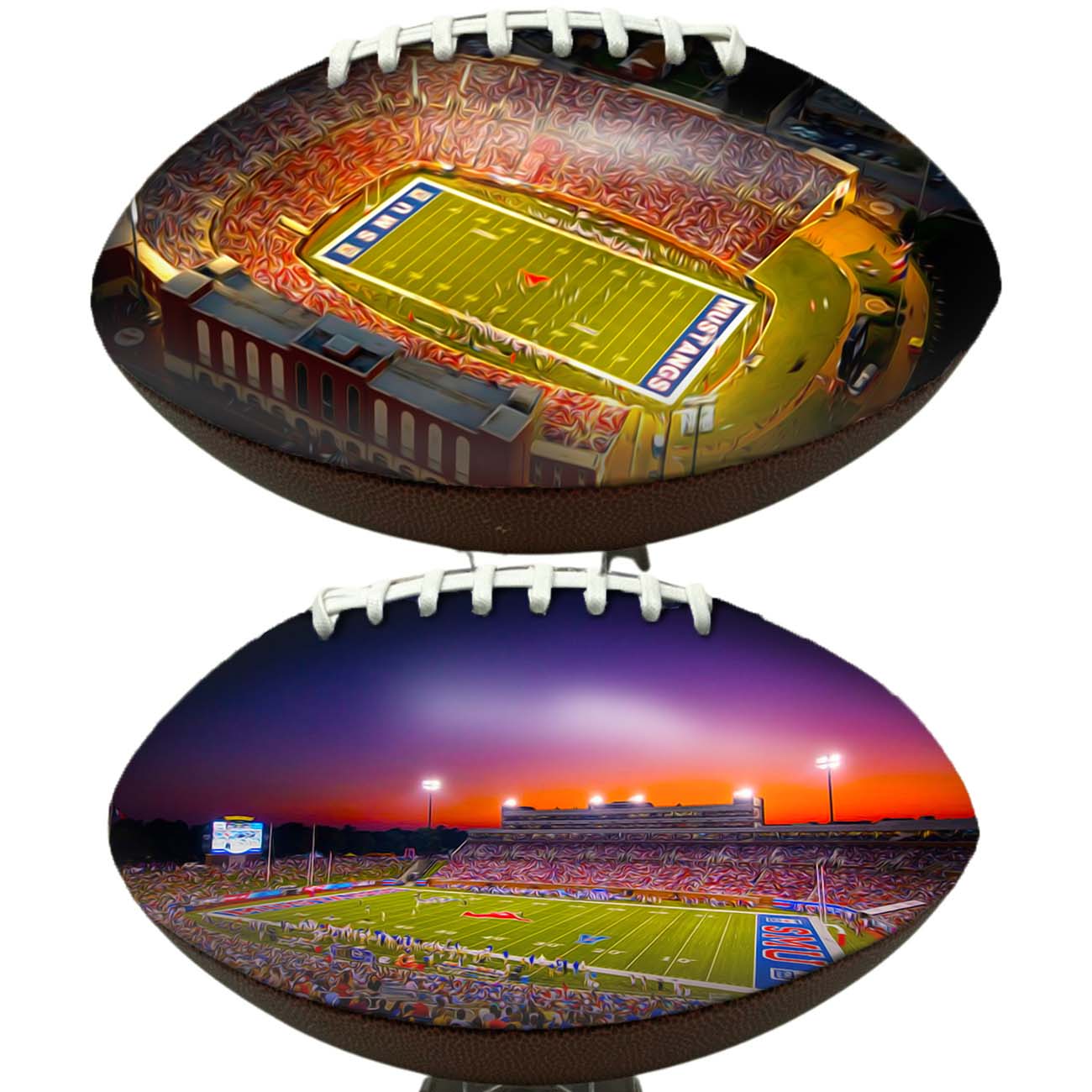 Gerald J. Ford Stadium Football University Series | Custom Footballs for a College Football Fan