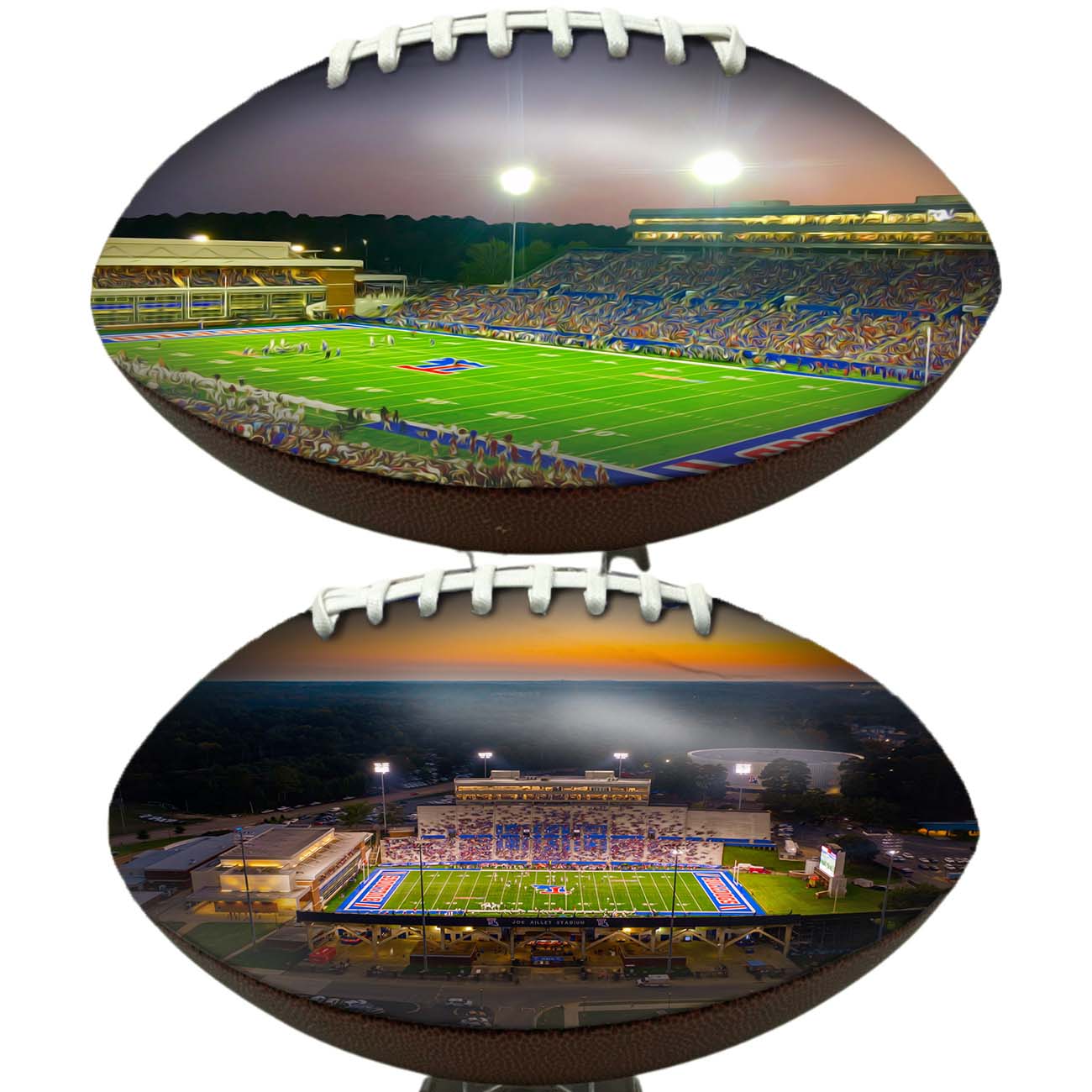 Joe Aillet Stadium Football University Series | Custom Footballs for a College Football Fan