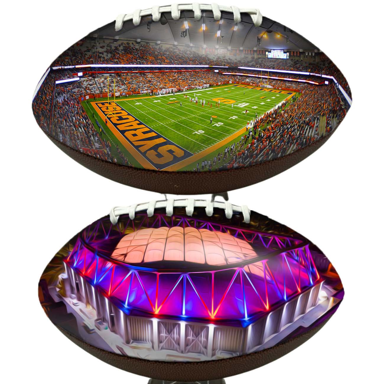 JMA Wireless Dome Stadium Football University Series | Custom Footballs for a College Football Fan
