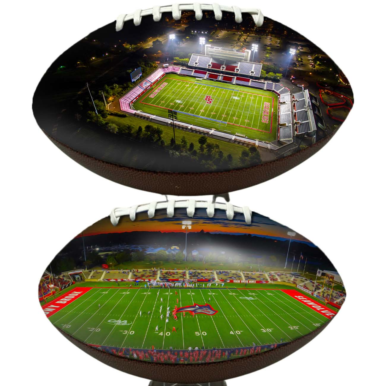 Kenneth P. LaValle Athletic Stadium Football University Series | Custom Footballs for a College Football Fan