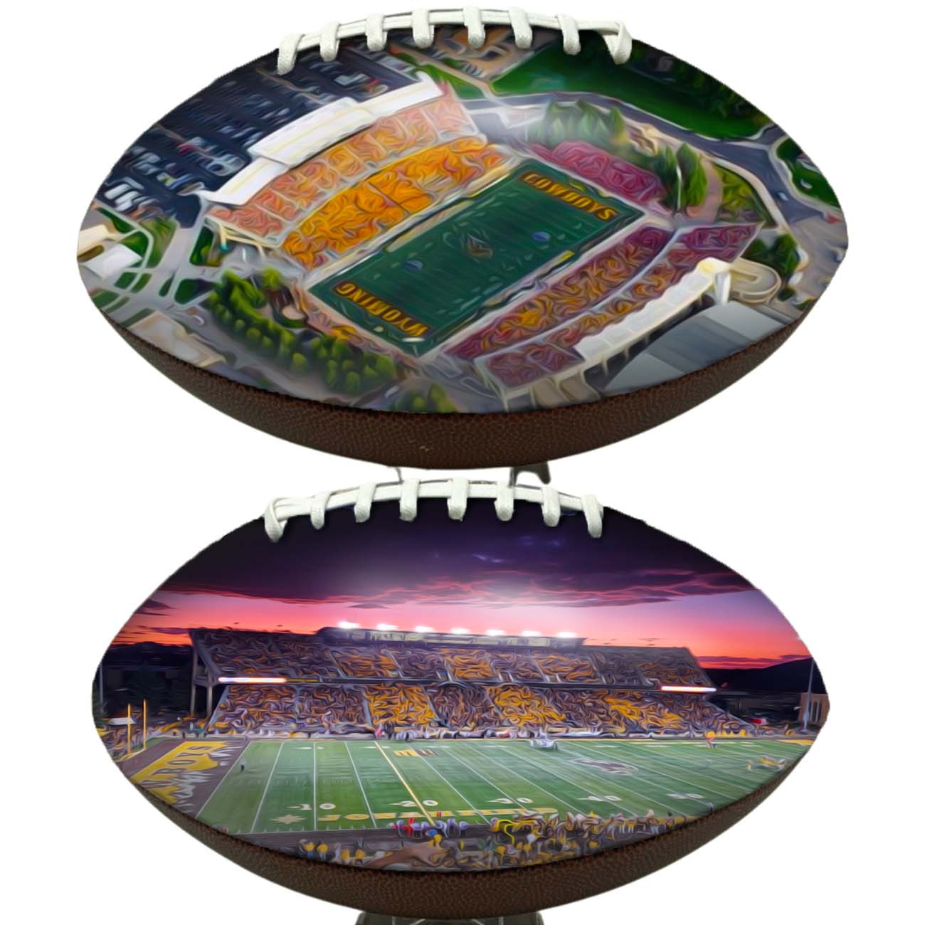 Memorial Stadium (War) Stadium Football University Series | Custom Footballs for a College Football Fan