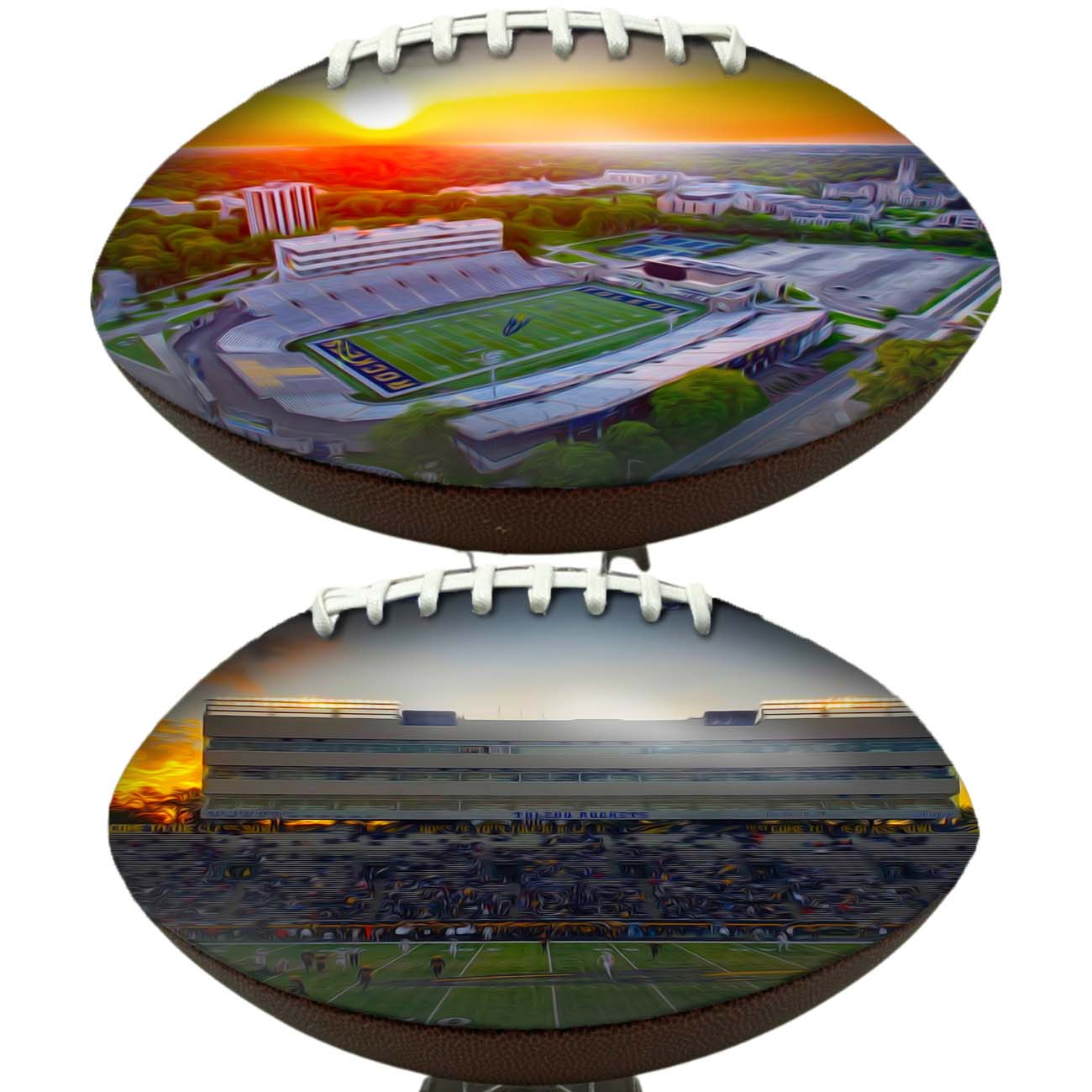 Glass Bowl Stadium Football University Series | Custom Footballs for a College Football Fan