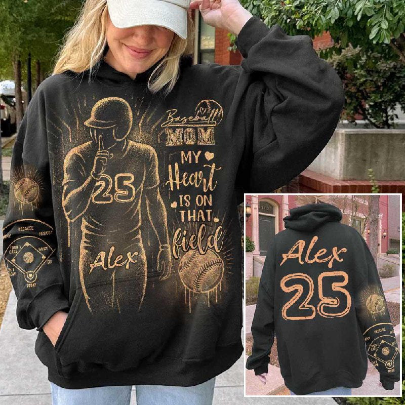 I Will Always Be Your Biggest Fan Personalized Bleach Style Baseball Shirt For Baseball Mom