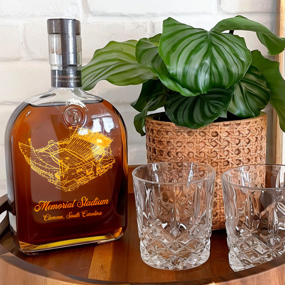 Custom Memorial Stadium (Clemson) Whiskey Bottles-Gifts For Sports Lovers