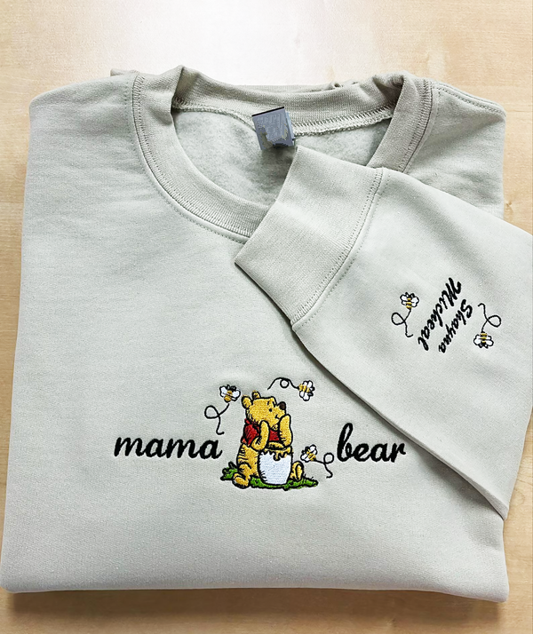 Custom Mama Bear Embroidered Sweatshirt