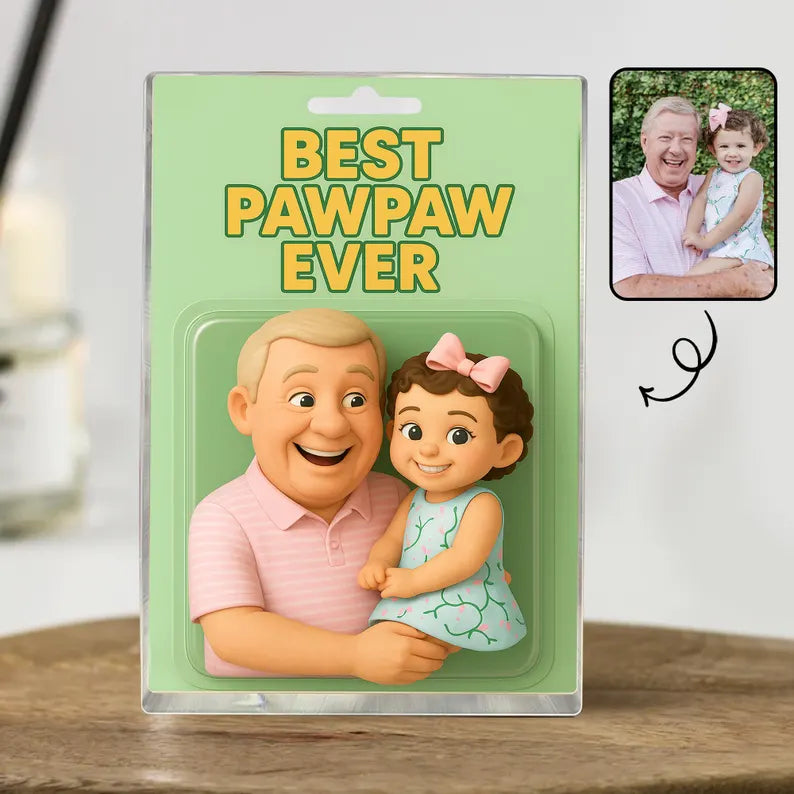 Custom Photo Action Figure Acrylic Block，Best Dad Ever Plaque |  Father's Day Gift