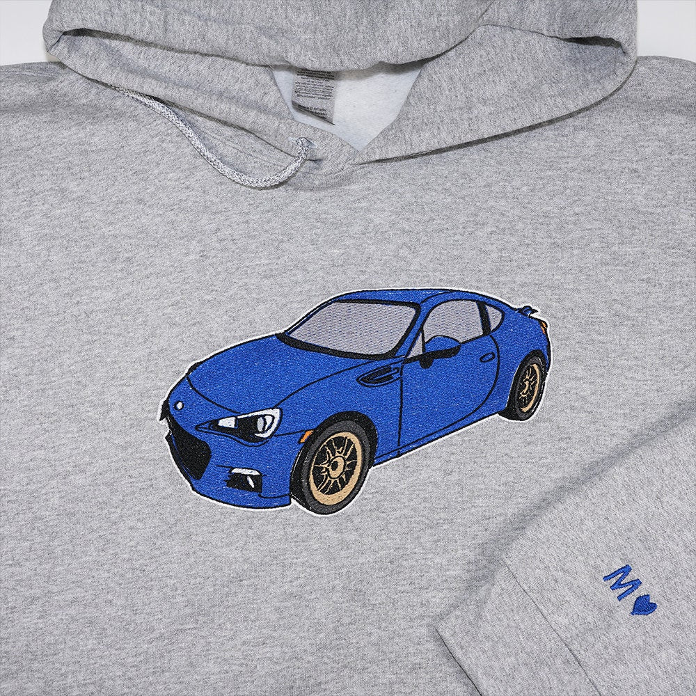 Custom Dad Embroidered Car Hoodie | For Car Lover