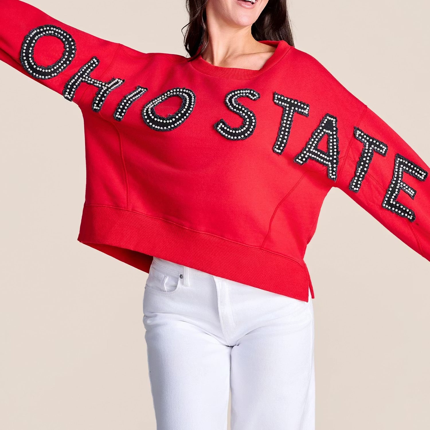 Custom All-Star Distressed Pullover | Ohio State Buckeyes Game Day Sweatshirt