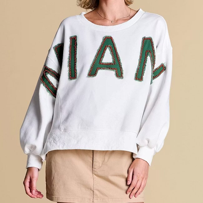 Custom All-Star Distressed Pullover | Miami Hurricanes Game Day Sweatshirt