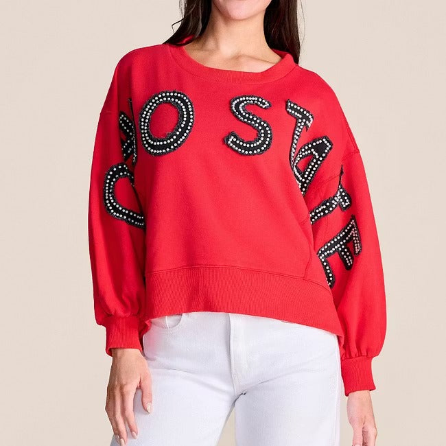 Custom All-Star Distressed Pullover | Ohio State Buckeyes Game Day Sweatshirt