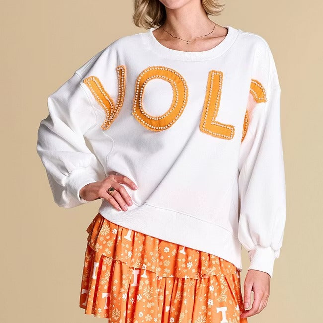 Custom All-Star Beaded Pullover | Tennessee Volunteers "VOLS" Game Day Sweatshirt