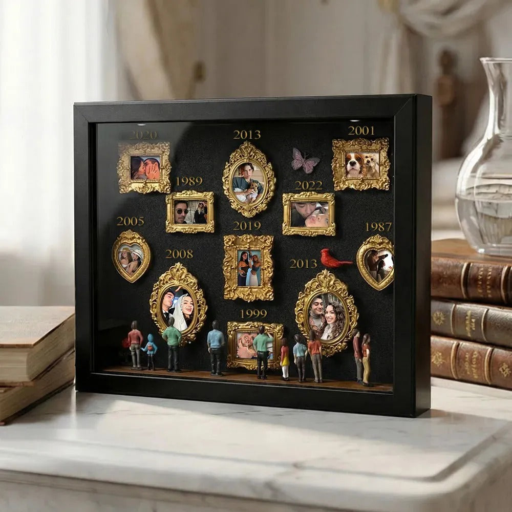 Personalized photo frames decorated with holiday gifts for couples/families, perfect for a museum | Best Valentine's Day Gifts