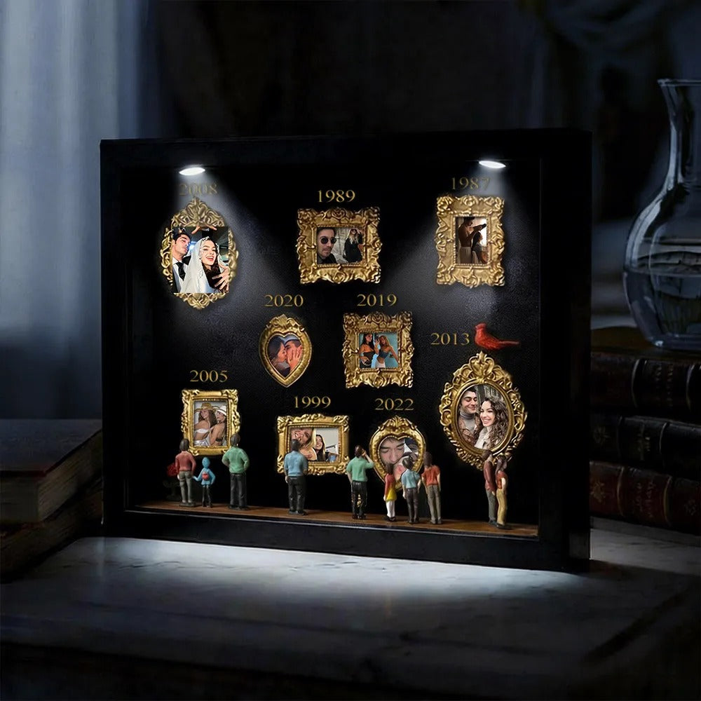 Personalized photo frames decorated with holiday gifts for couples/families, perfect for a museum | Best Valentine's Day Gifts