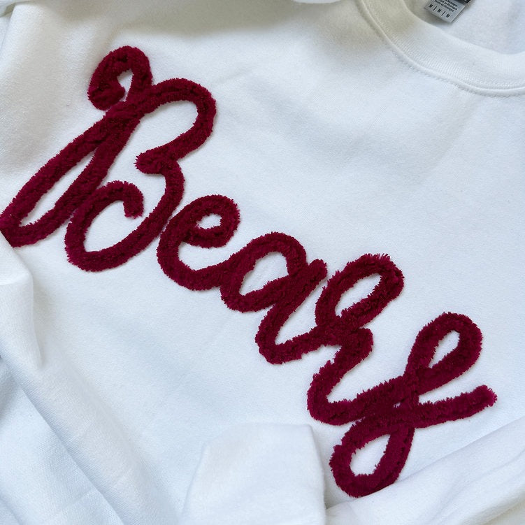 Custom Bears Chenille Yarn Embroidered Sweatshirt