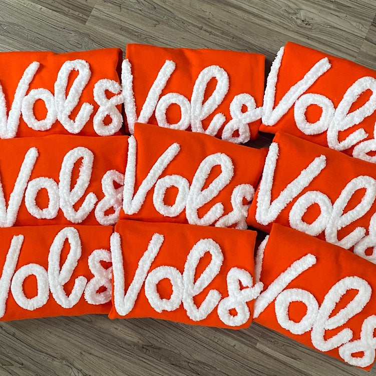 Custom TN Chenille Yarn Embroidered Sweatshirt