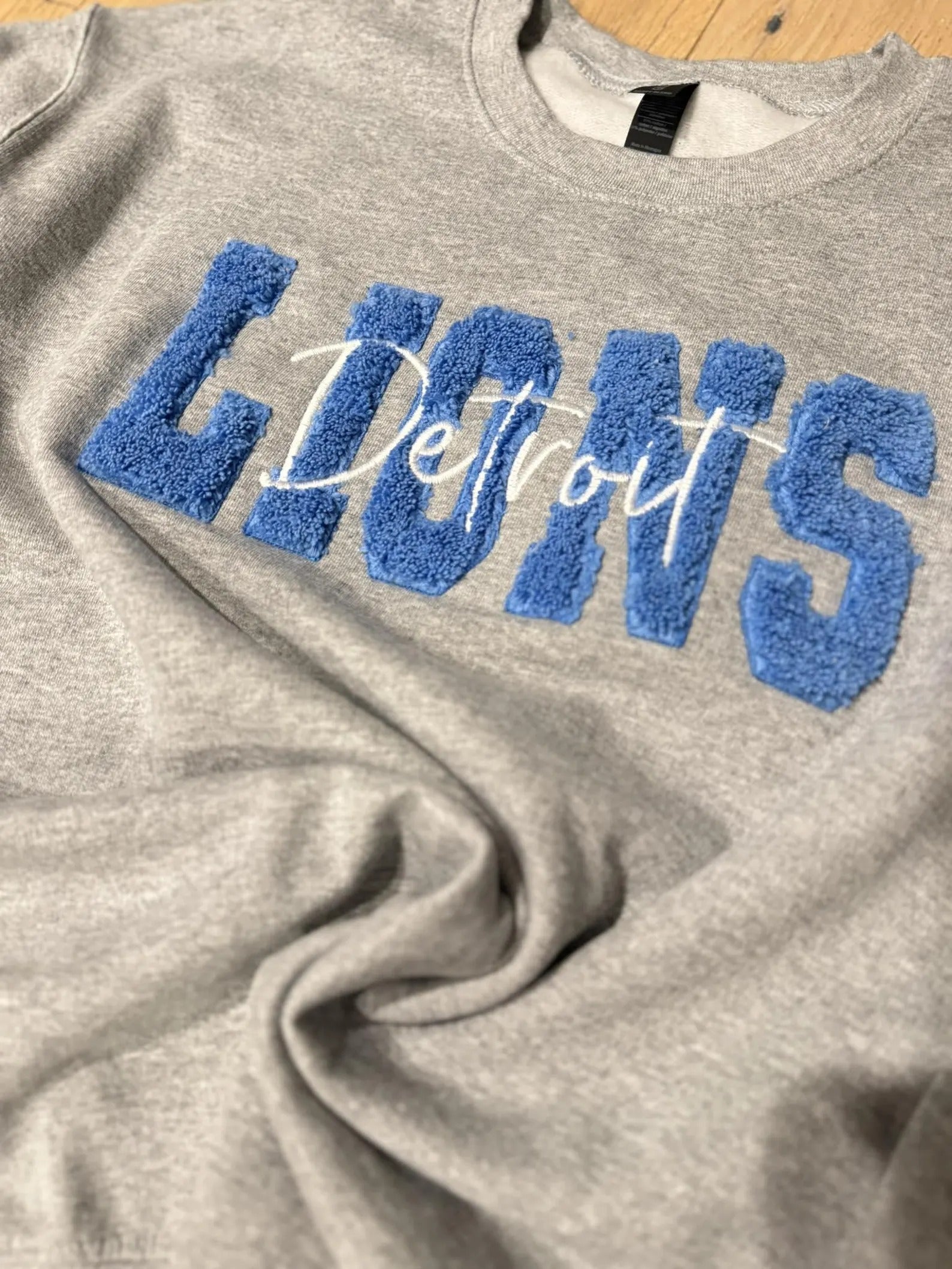 Custom Embroidered Applique patch College Sweatshirt | Gifts for Sports Mom